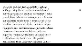 Aeneid Book II 156 Latin reading Hexameters [upl. by Argent]