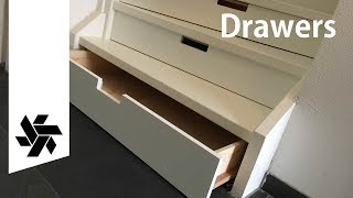 Make drawers under a Staircase  Howto Woodworking project [upl. by Lazaruk]