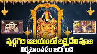 Lakshmi Devi Pooja In Swarnagiri Temple  Swarnagiri Venkateswara Swamy Temple  QubeTV Devotional [upl. by Marney]