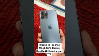 iPhone 12 Pro max 256gb 89 Battery Health All Genuine part 70k [upl. by Selrac]