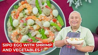 Sipo Egg with Shrimps and Vegetables Recipe [upl. by Akehsat]