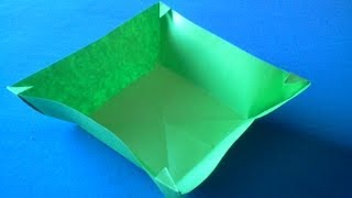 Origami Tutorial Bowl  Bol de Papel [upl. by Orat]