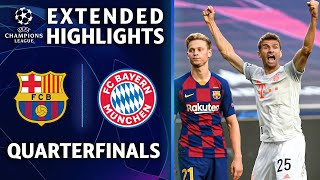 Barcelona vs Bayern Munich  Champions League Quarterfinal Highlights  UCL on CBS Sports [upl. by Inalej921]