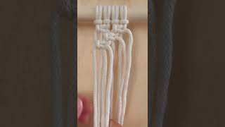 TUTORIAL MacrameBasic Knots series 3 Square Knot 🧶 macrame diy tutorial inspiration shorts [upl. by Nettle83]