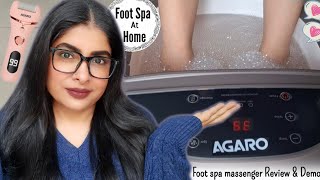 Foot Spa At Home With Agaro Automatic Foot Spa Massager  Foot Care Routine  Antima Dubey Samaa [upl. by Arakihc]