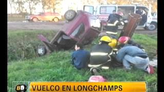 Vuelco el Longchamps  Telefe Noticias [upl. by Nodnil]