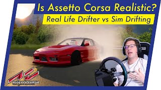 Is Assetto Corsa Drifting REALISTIC Real Drifter vs Fanatec Sim [upl. by Silsby131]