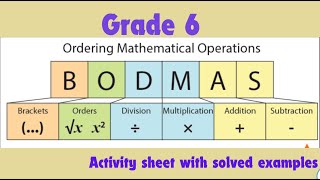 Math Order of Operations BODMAS Grade 6IB Curriculum [upl. by Samara182]