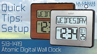 Digital Atomic Wall Clock Setup Instructions [upl. by Akcinehs]