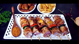 Brochette de poulet à la poeleBrochettes tendre [upl. by Kelton678]