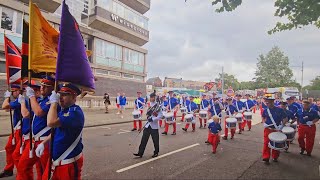 Downshire guiding star flute band at Glasgow boyne celebrations 2023 [upl. by Ulita]