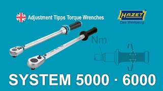 HAZET torque wrenches 5000CT ∙ 6000CT adjustment instructions [upl. by Aisitel362]