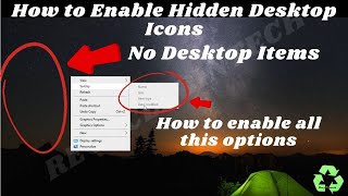 How to enable hidden desktop items or icons [upl. by Talia234]