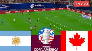 Argentina vs Canadá EN VIVO 2024 Copa América Partido completo  Simulación de videojuego [upl. by Iden]