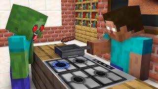 Monster School  Cooking Challenge  Minecraft Animation [upl. by Derfnam]