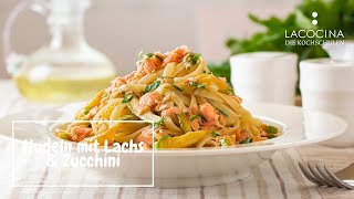 Cremige LachsZucchiniPasta  Das perfekte Feierabendgericht  La Cocina [upl. by Wenger]