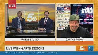 Watch Garth Brooks talks to Ruben and Tyler on 5NEWS This Morning [upl. by Enyedy]