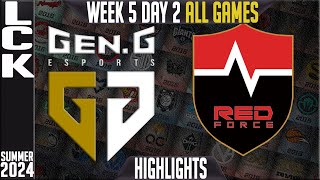 GEN vs NS Highlights ALL GAMES  LCK Summer 2024 W5D2  GENG vs Nongshim Reforce Week 5 Day 2 [upl. by Maryrose946]