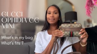 Karen GUCCI OPHIDIA GG MINI What’s in my bag  what’s fits [upl. by Aicitel]