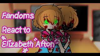 Fandoms react to Elizabeth afton 15 [upl. by Bobbi]