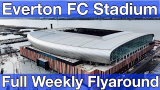 NEW Everton FC Stadium at Bramley Moore Dock A Full FlyAround [upl. by Nagap]