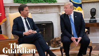 No Dutch prime minister awkwardly interrupts President Trump [upl. by Hanae485]