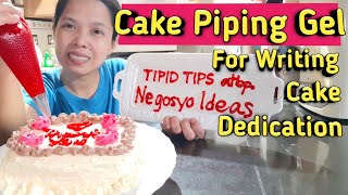 Super Easy Cake Piping Gel Recipe  Writing Dedication On Our Cakes [upl. by Elenaj114]