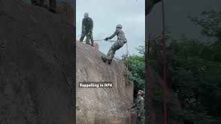 ✨ Basic Rappelling in SVP NPA  Assistant Commandant Training CISF  Adventure cisf cisftraining [upl. by Frendel]