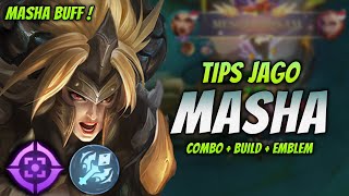 CARA MAIN MASHA REVAMP  BUILD amp EMBLEM MASHA TERSAKIT 2024   MASHA EXP LANE GAMEPLAY [upl. by Wons494]