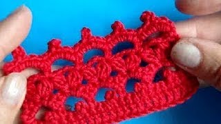 Вязание крючком  Урок 268 Кайма  Crochet edging [upl. by Elroy]