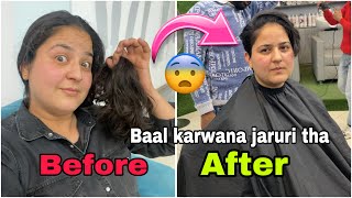 Katwa diye lambe baal 😳  hair cutting 💇‍♀️ haircut newhairstyle [upl. by Jard]