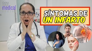 ¡9 SÍNTOMAS DE UN INFARTO 😮 en mujeres que no debes ignorar y cuando acudir a urgencias 📊🔍 [upl. by Bertelli]