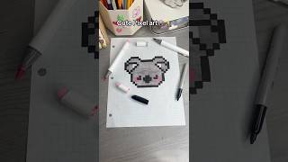 🐨Cute Pixel art✨ pixelpixelart pixelartideas art drawing [upl. by Eirrehs]