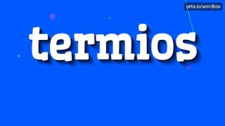 TERMIOS  HOW TO PRONOUNCE IT [upl. by Albright542]