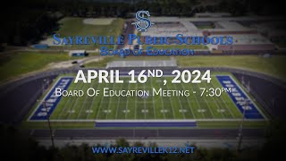 Sayreville Board of Education Meeting  041624 [upl. by Rosse577]