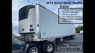 2014 Great Dane 53 x 102quot Reefer Trailer with a Carrier 7500 X4 [upl. by Auqined871]