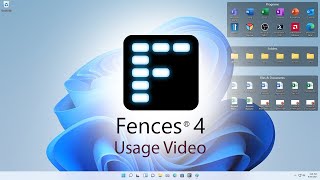 Stardock Fences 4 Usage Video Web and Steam [upl. by Aisayt]