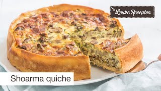 Shoarma quiche  LeukeReceptennl [upl. by Nevarc]