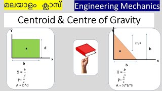 CENTROID AND CENTRE OF GRAVITY മലയാളം Engineering MechanicsKtu Btech [upl. by Celie]