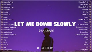 Let Me Down Slowly 💔 Sad songs playlist with lyrics  Depressing Songs 2023 That Will Cry Vol 189 [upl. by Akeimahs424]