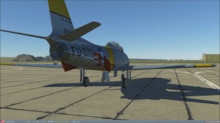 Belsimtek DCS F86F35 Sabre Startup [upl. by Templas]