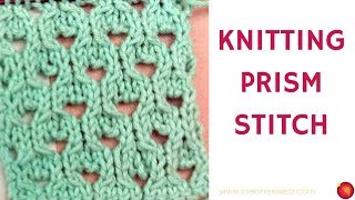 The Knitted Prism Stitch  Geometric Knitting Patterns  Triangle Knit Stitch [upl. by Znieh]