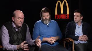 Nick Offerman BJ Novak and John Carroll Lynch talk The Founder [upl. by Anelav596]