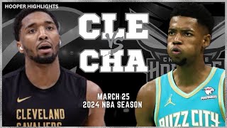 Cleveland Cavaliers vs Charlotte Hornets Full Game Highlights  Mar 25  2024 NBA Season [upl. by Edgell290]