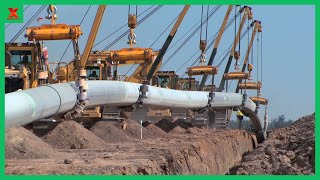 Construction Process Of One Of The Largest Oil And Gas Pipelines In The World [upl. by Ogeid]