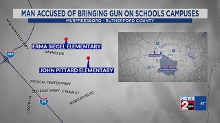 Murfreesboro man accused of bringing gun to school campuses [upl. by Enidlareg]