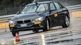 Powersliding a BMW 318d F30 on Wet Tarmac [upl. by Kyrstin]