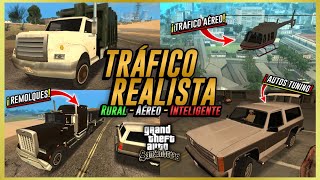 TRÁFICO REALISTA para GTA San Andreas 2023  Incluye tráfico más variado rural y aéreo  NPC Tuning [upl. by Atnod]