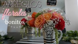 ARREGLOS FLORALES EN TAZA Fáciles y Bonitos [upl. by Ettevy144]