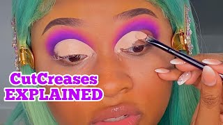 BEST Explanation of Cut Creases  Different Techniques  Product Break Down [upl. by Yznil]